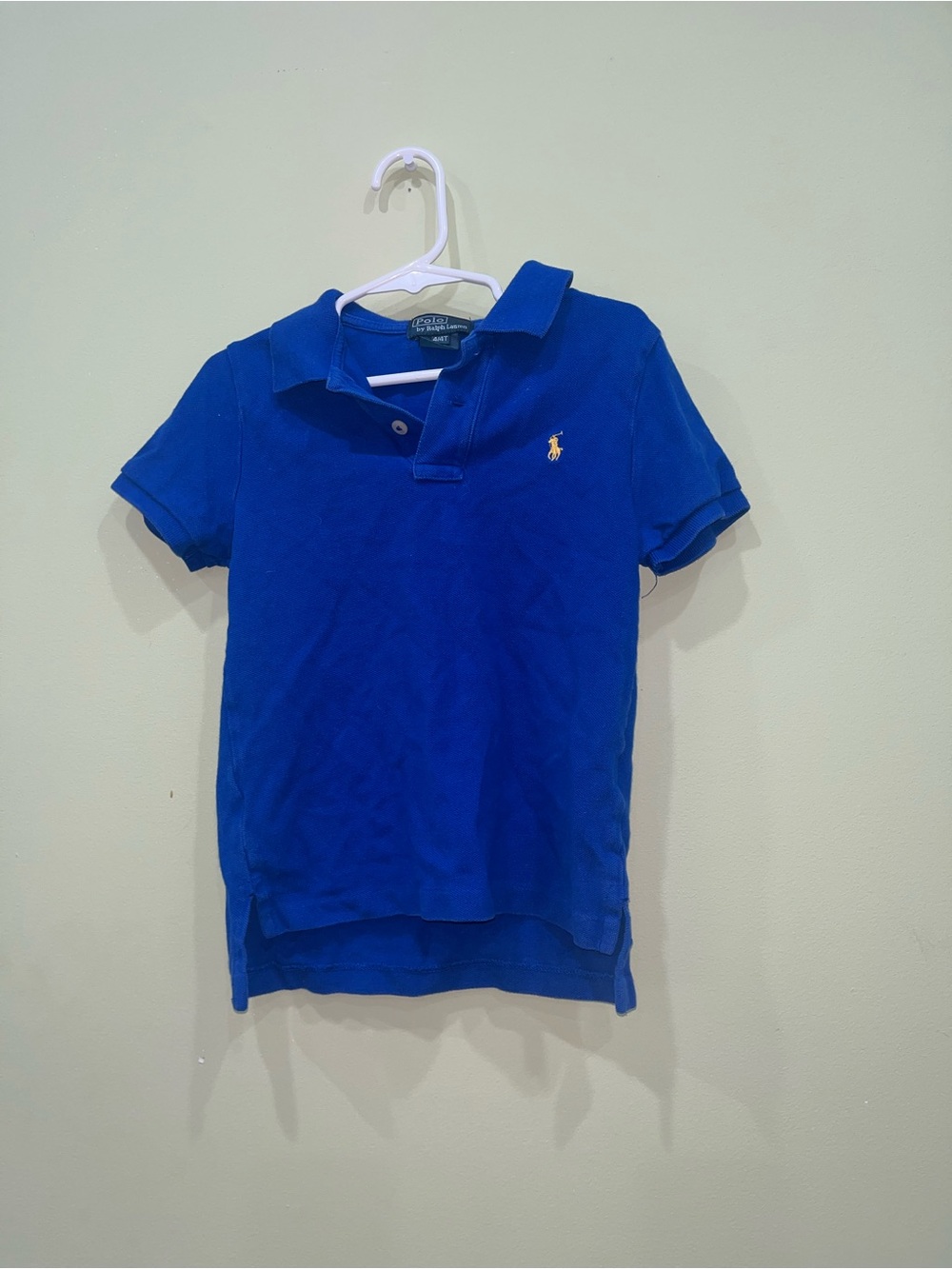 Polo Ralph Lauren Boys Blue Short Sleeve Cotton Polo Collared Shirt Size 4T